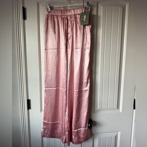 Daily Drills Blush Pink Silk Pants